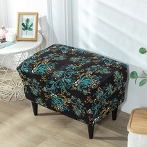 카페소파 1인체어 업소용쇼파 북유럽 격자 무늬 윙 백 체어 커버 신축성 있는 싱글 소파 세탁 가능한 릴렉, 18 B9 Footstool Cover