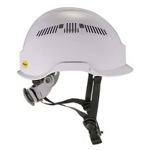 Ergodyne Skullerz 8975 MIPS 안전 헬멧 클라이밍 스타일 통기성 안전모 각진 충격 보호 클래스 C, 에르고다인 매장 방문 White