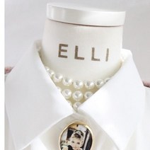 오드리 햅번 브로치 까메오 목걸이 펜던트 우아한 고급 수공예 브롯치 ^ ju!na@