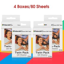 프린터 서플라이20/40/60/80/100 매 폴라로이드 Instax 2x3 "ZINK 필름 z2300 포고 스냅 지퍼 Socia, 04 80 Sheets-4 boxes, 한개옵션1