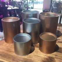 원예용품 럭셔리 메탈 도금 깡통화분(중) 14x18cm, 골드