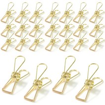 로맨틱노벰버 골드 피쉬클립 사무용집게, 피쉬클립 골드 (중) X 25개