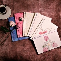 친환경한지노트 - 꽃 버전 한지수첩 한지노트 기념품 친환경노트, 둥근잎