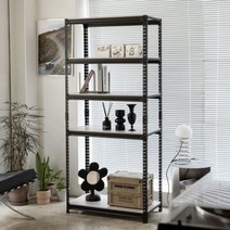 어거스트샵 6단 1.6T 이지 DIY 조립 선반 1200.600.900×698Sb, 블랙