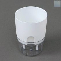 SOCEAN 투명컵 받침대 저면관수 화분 화이트15X18CM 자동 급수기 식물 플랜트 팟 선인장 스투키 화분 미니 테이블 식물 이쁜 장식 엔틱 생화 실내 인테리어 예쁜 플랜테리어 다육이 미니팟 자동 시스템