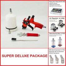 분무기 고효율 페인트 스프레이 건 5500B HVLP 1.3mm 노즐 포르쉐 디자인 자동차, [04] 1.8mm plastic KIT