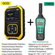 라돈측정기 방사능 측정기 FNIRSI GC-01 가이거 계수기 개인 선량계 X 레이 γ β 테스터 대리석 109721, 세트