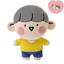맥스토어 짱큰콩 쟈근콩 카카오 이모티콘 커플 캐릭터 인형, 쟈근콩 인형 28cm-남자