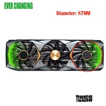 [해외] T129215SU MAXSUN GeForce RTX 2080Ti fan OC 11G V2 용 DC12V 0.50AMP 그래픽 카드 팬, Right fan