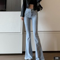 가바바 여성 청바지 엑스라인 포켓과 세련된 이미지 부츠컷 여름 데님바지 G47503