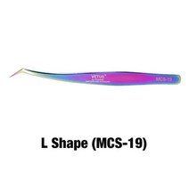 비투스 레인보우 속눈썹족집게 MCS-19, L Shape(MCS-19)