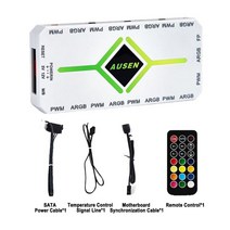 CPU 쿨러 수냉 커스텀 컴퓨터 팬 아우라 싱크 컨트롤러, 10.ARGB controller - A-RGB - W
