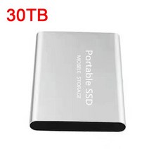 고속 M.2 SSD 500GB 1TB 2TB 4TB 휴대용 8TB 외장 솔리드 스테이트 -C USB3.1 노트북 PS4 용 모바일 하드 드라이브, [06] 30TB Silver