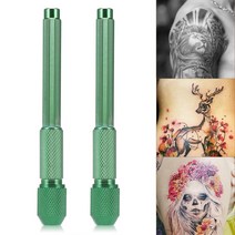 Green Tattoo Pen Holder 2pcs Tattoo Grip Pen for Skin Marking Pen Skin Surfer Stencil Outling Pen, 1
