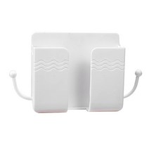 벽 마운트 스토리지 주최자 리모컨 랙 휴대 전화 플러그 충전, 하얀색