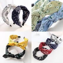 보헤미안 페이즐리 반다나 머리띠 와이드 리본 꼬임 여름 헤어밴드 모음