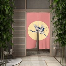 중문커튼 방풍 비닐 커튼 자석형 방한문 중문일본 우키요-전자 도어 커튼 잉어 크레인 출입구 벚꽃 리넨 장, 15 CLX00118_02 70x120cm