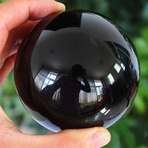 크리스탈 볼 유리 소품 태양계 구슬 조형물 수정 은하수 별20-60mm 아시아 천연 블랙 흑요석 구 석영 크리, 60mm