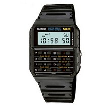 카시오 CASIO 듀얼타임 8-Digit 계산기 오토칼렌더 우레탄 스톱워치 방수 전자 손목시계