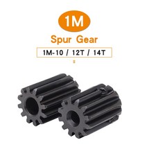 스퍼기어 모듈 1 평 기어 SC45 탄소강 소재 모터 보어 크기 변속기 액세서리 RC부품, 10.1M14T - 6 mm