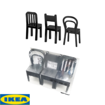 이케아 피안티크 타공 의자 캐릭터 후크 걸이 고리 3종 세트 블랙