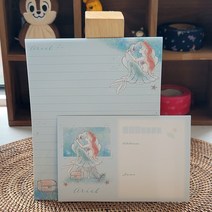 인어공주 애리얼 라푼젤 디즈니공주 편지지세트 디즈니굿즈