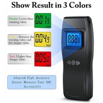 Breathalyzer 전문 알코올 테스터 USB 충전식 휴대용 디지털 LCD 음주 측정기 마우스 피스 10개 포함