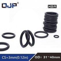 고무오링 패킹 실리콘 오링 고무링 20 개/몫 고무 링 블랙 NBR 씰링 O OD31/32/33/34/35/36/37/38/39/40*3m, 08 38x32x3mm_01 20pieces