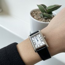 어나더스토어 남자 여자 스퀘어 중저가 사각 가죽 손목 시계