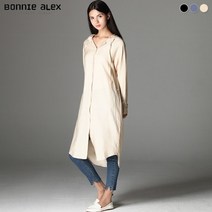보니알렉스(BONNIE ALEX) 롱 후디드 버튼 원피스 자켓 (택가격:125000원)