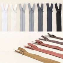 기타 바보사랑[소잉데일리]소잉데일리] 콘실지퍼 25cm 50종, 4.콘실지퍼_25cm(01~25)/09레드