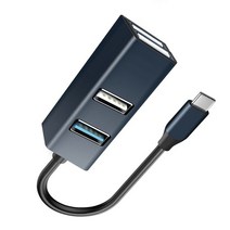 미니 허브 c형 USB 3.0 어댑터 도크 4 인 1 도킹 스테이션 분배기 프로 아이패드 노트북용, 01 Grey