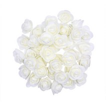 발렌타인데이 선물 장미 머리 거품 웨딩 파티 장식, 200Pcs, Beige