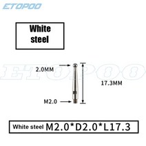 측량 용접18mm 길이 M2.0 다이얼 테스트 표시기 용 나사 접점 루비 팁 2mm 볼 직경 측정 분석 계측기 게이, 04 M2.0xL17.3 W