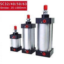 표준 공기 공압 실린더 SC 32405063mm 보어 복동 50751001251501752002503003504005001000mm 스트로크, Stroke 900mm_SC63 (Bore 63mm)