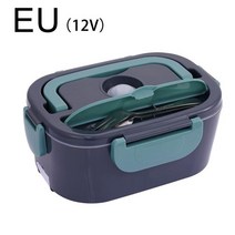차량용 전기 보온 도시락 도시락통 12V전기 도시락 음식 히터 워머 컨테이너 스테인레스 스틸 여행 자동차, 01 EU