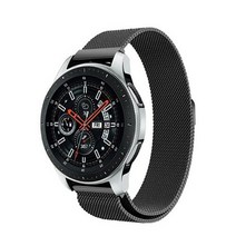 삼성 갤럭시워치 SM-R800 R805 46mm 호환 스테인레스시계줄, 1개, 블랙스테인리스