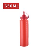 조미료 짜기 병 케첩 겨자 메이요 핫 소스 올리브 오일 병 주방 가제트, 650ml red, 하나