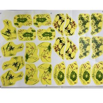 도예체험 취미 1PCS 도자기 예술 점토 전송 용지 Overglaze Underglaze 노란색 꽃 종이 Jingdezhen 중간 온, 20 20