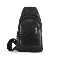 전동바퀴 데일리가방 넓은 어깨끈 사선 지퍼 남성 레더 슬링백 전동휠가방 자출 여행