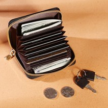 지퍼카드지갑 아코디언 수납형 동전 블랙 브라운 컬러 간편수납 휴대용 포켓 케이스 남성여성