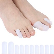 소건막류교정기 무지외반증 발가락교정 실리콘 발가락 캡 보호대 커버 10 개/5 쌍 엄지 슬리브 옥수수 물, 01 white