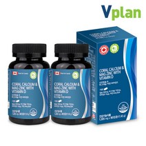 브랜드없음 브이플랜 코랄 칼슘 마그네슘 비타민D 아연 칼슘제 2병 6개월분, 선택완료, 단품없음
