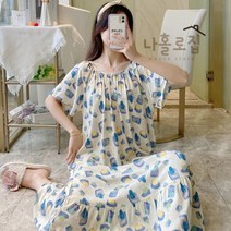 나홀로집 시원한 아이스 면실크 냉장고 여름 빅사이즈 쿨 아줌마큰옷 원피스