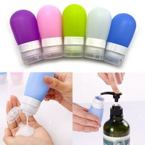 NaOBee 여행 출장 휴대용 원형 실리콘 공병, 60ml, 블루, 1개