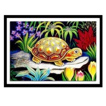 보석십자수 황금 거북이 현관 거실 풍수 그림 만화diy, 80x60cm  / 직접 붙여 만드는 그림, 1개