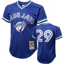 미첼 amp 네스 MLB 블루 제이즈 29 조 카터 Authentic Batting Player 유니폼 1993