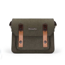 카메라가방 숄더 경량 DSLR 미러리스 백, S 캔버스그린+레인커버+에어숄더패드