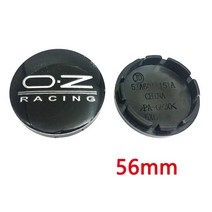 56mm 60mm 65mm 68mm OZ 휠 허브 센터 캡 자동차 로고 배지 엠블럼 림 방진 커버 교체 부품 액세서리 4 개입, [01] 56mm Black Silver