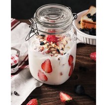 밀폐 유리병 사각 1500ml 1개(약 가로x세로 11.3cm x 높이 19.7cm), 1